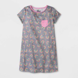 Cat & Jack Girls' Rainbow Night Gown Kids / NWT / Size: 7-8